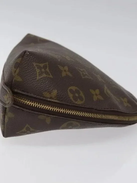 LOUIS VUITTON Monogram Trousse Demi Ronde Cosmetic Pouch M47520 LV Auth BD1455 - Picture 3 of 15